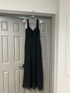 Birdy Grey Black Spaghetti-Strap Formal Dress